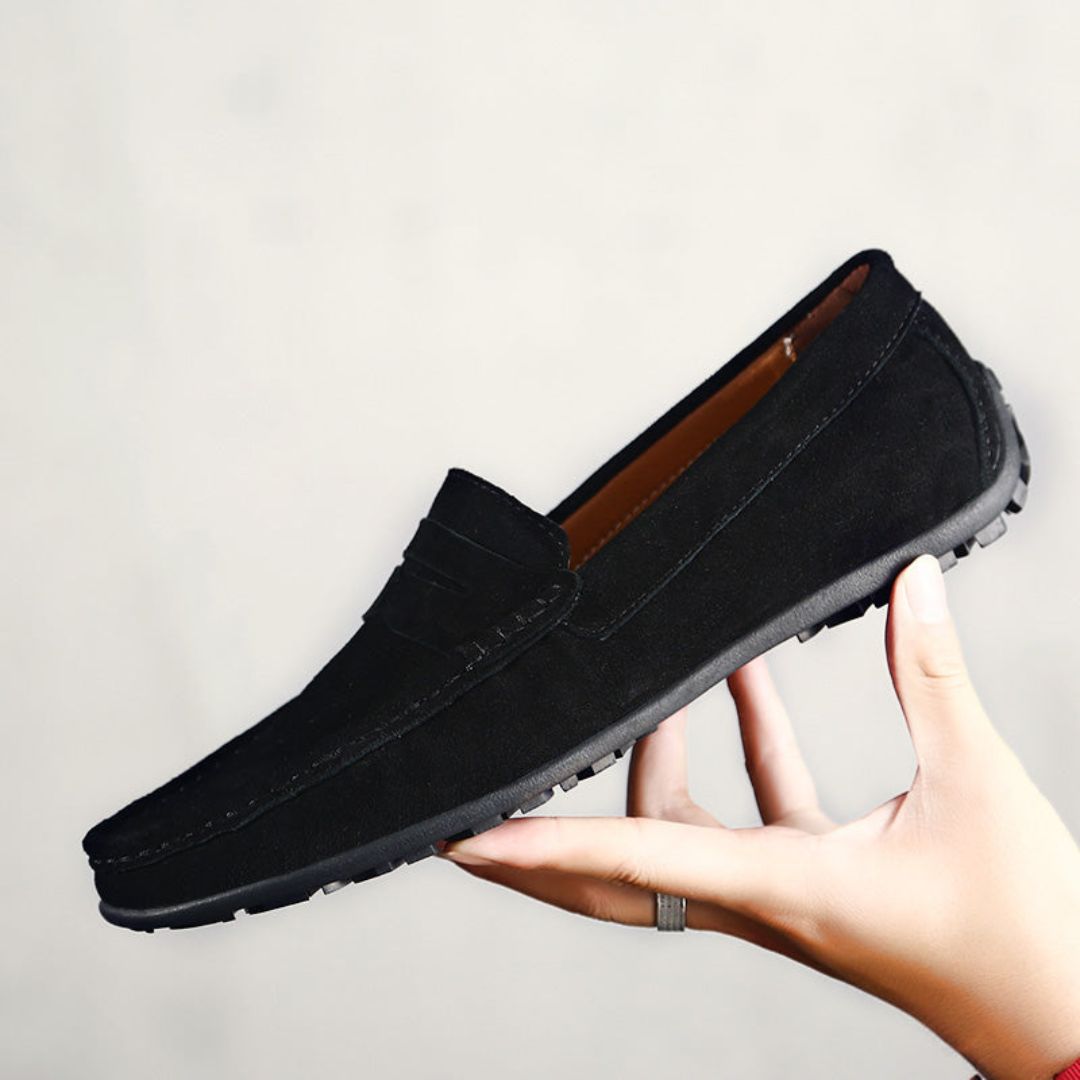 Armani Suede Slip-On Loafers