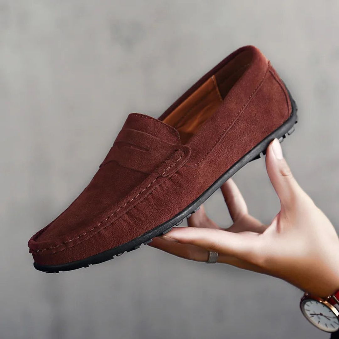 Armani Suede Slip-On Loafers
