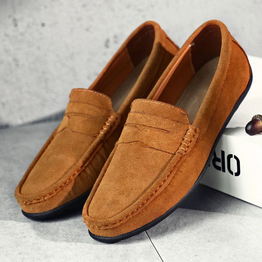 Armani Suede Slip-On Loafers